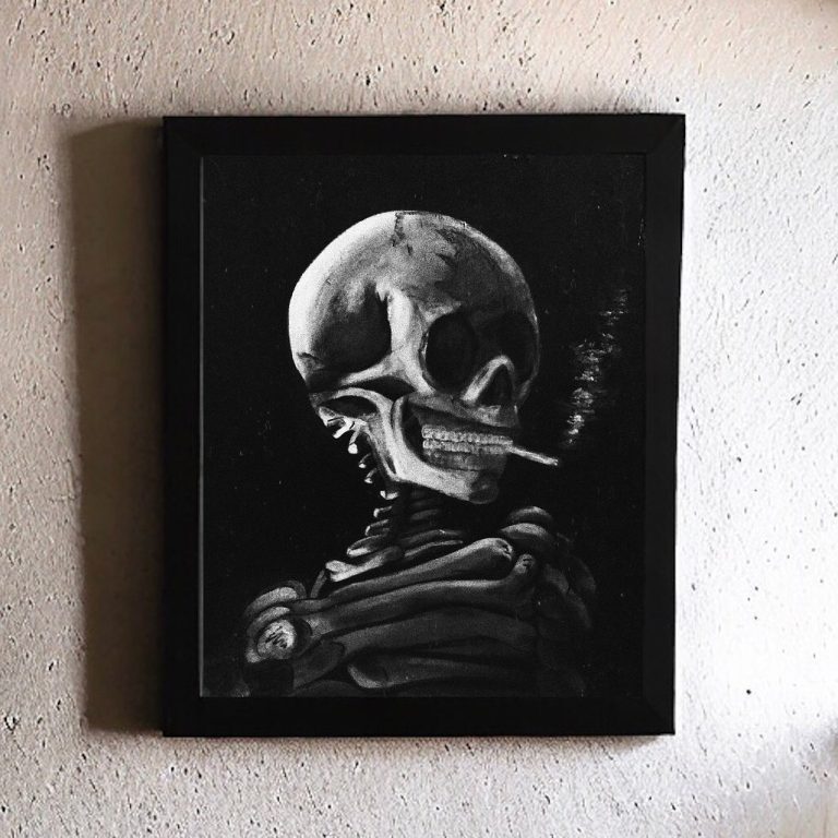 Skull with a Burning Cigarette